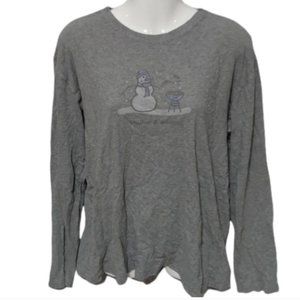 "Chillin' & Grillin'" Snowman Long Sleeve Tee